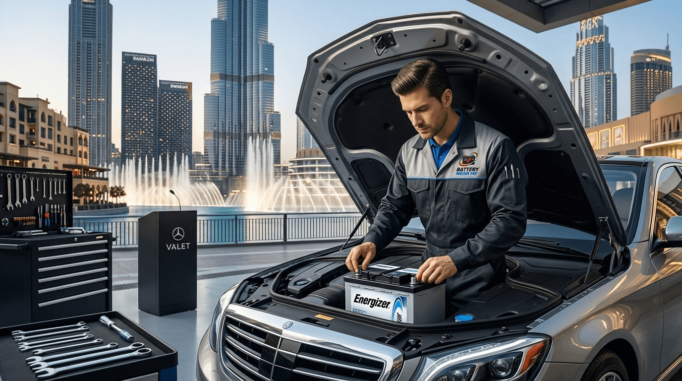 Energizer Battery replacement by a Battery Near Me technician in Dubai