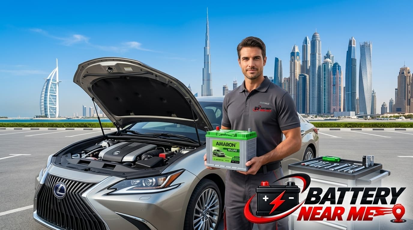 Amaron Battery replacement by a Battery Near Me technician in Dubai