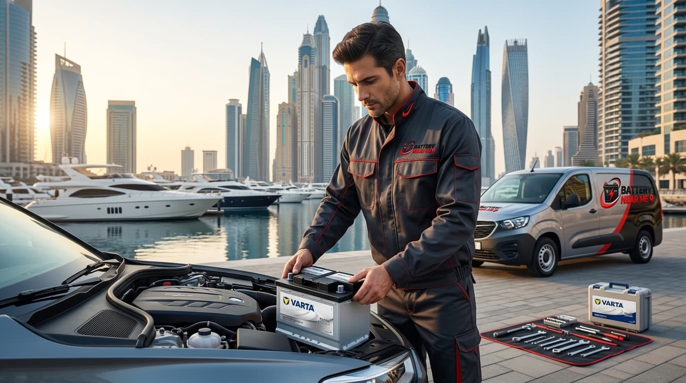 Varta Battery replacement by a Battery Near Me technician in Dubai